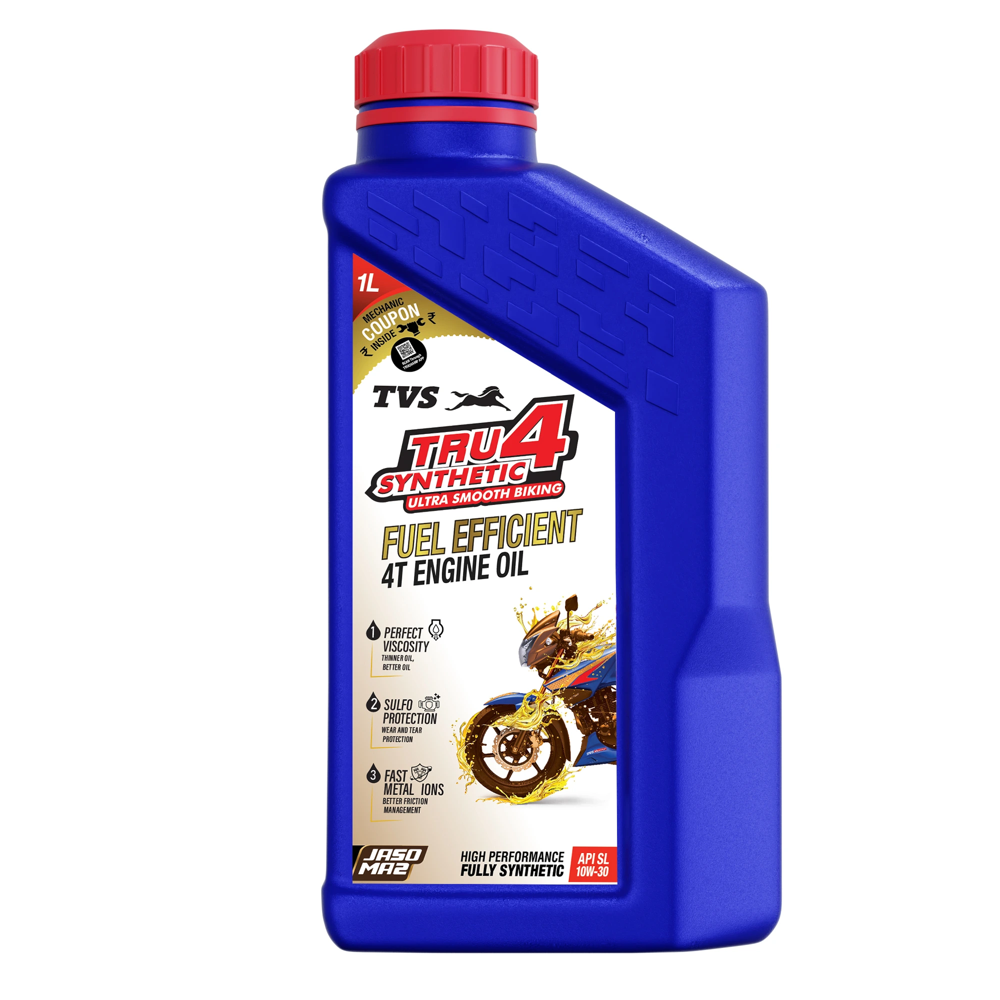 ENGINE OIL TVS TRUE 4 SYNTHETIC 10W30 1Lt